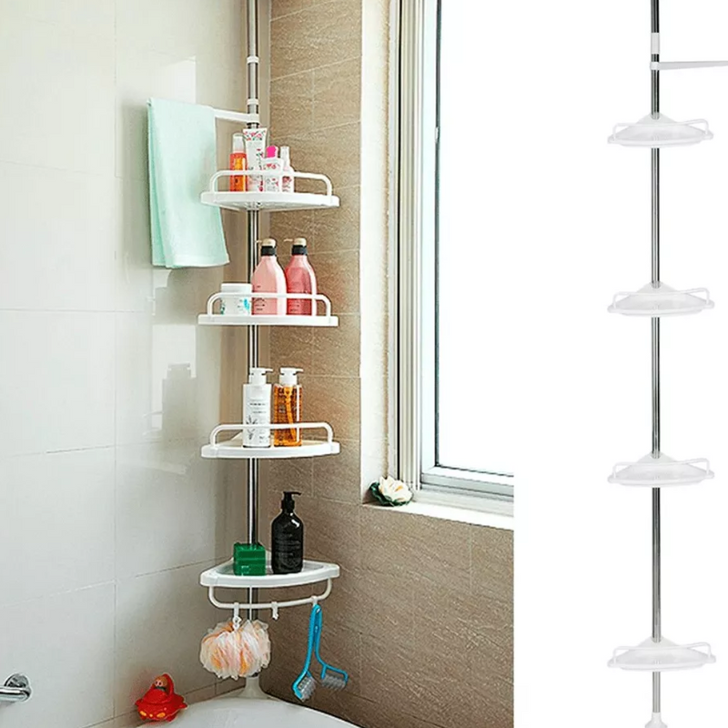 Organizador esquinero de baño sin perforaciones
