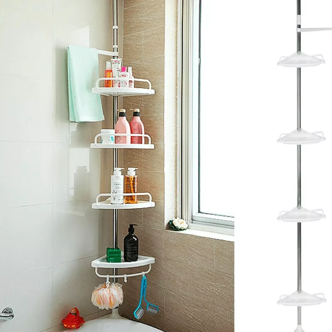 Organizador esquinero de baño sin perforaciones