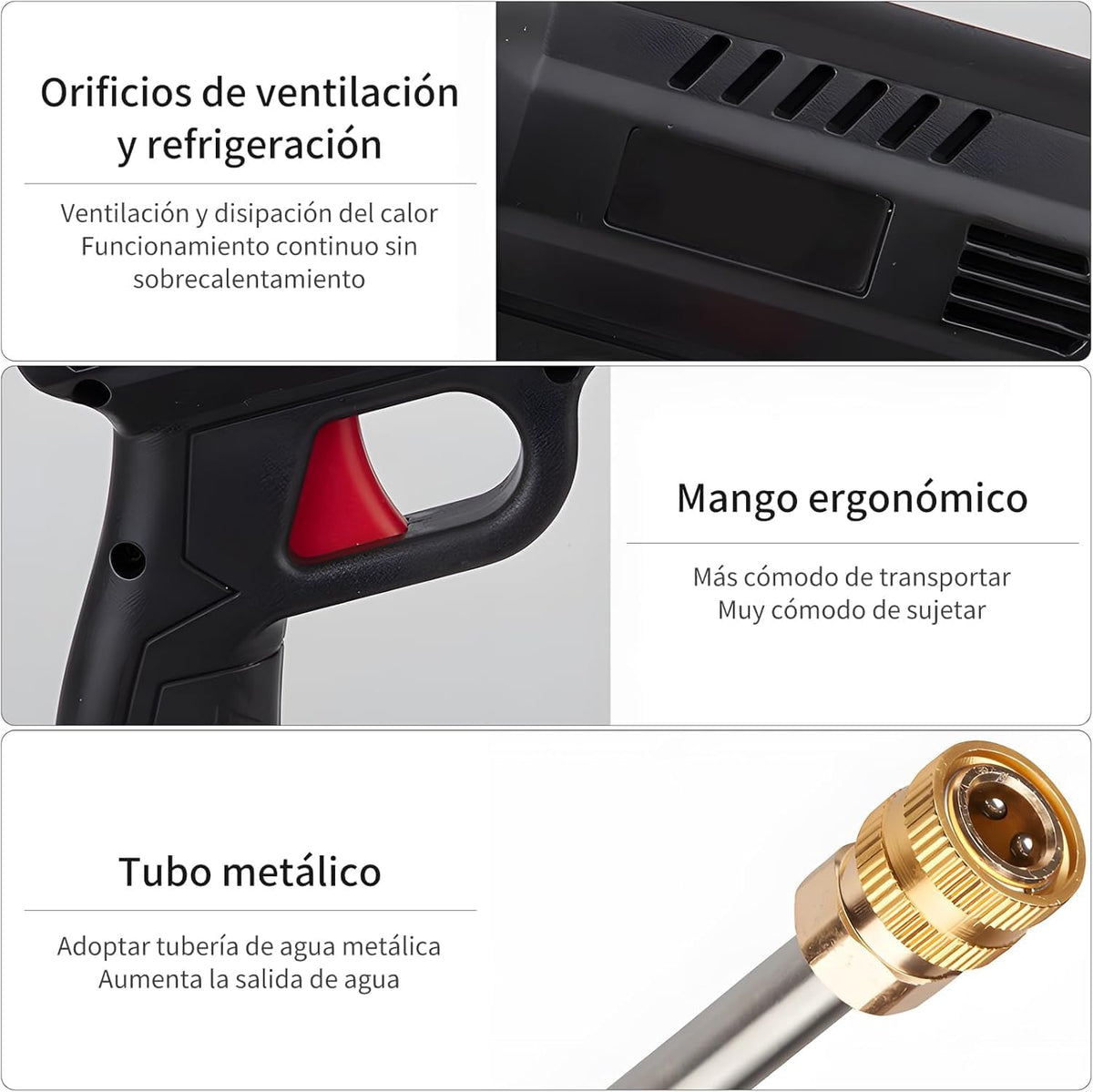 Hidrolavadora portátil · Kit con 2 baterías